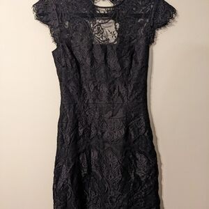 BB Dakota Elegant Black Lace Mini Dress